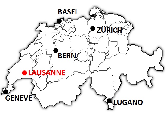 Karte Lausanne