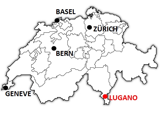 Karte Lugano